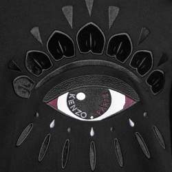 Pre Owned Kenzo Black Cotton Tiger Logo Embroidered Sweatshirt 2XL