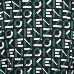 Pre Owned Kenzo Multicolor Logo Intarsia Knit Crewneck Jumper XL
