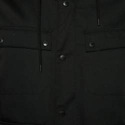 Pre Owned Kenzo Black Quilted Lined Hooded Jacket S