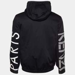 Pre Owned Kenzo Black Quilted Lined Hooded Jacket S