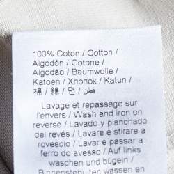 Kenzo Beige & Black Cross Logo Printed  Patch Cotton Knit T-Shirt M