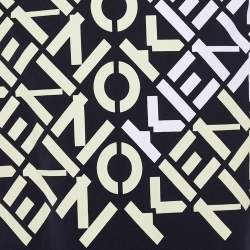 Pre Owned Kenzo Black Logo Printed Cotton Knit Crewneck T-Shirt S