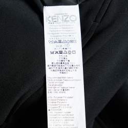 مملوكة مسبقًا Kenzo Black Eye Embroidered Crepe & Rib Knit Sweatshirt M