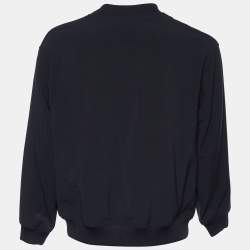 مملوكة مسبقًا Kenzo Black Eye Embroidered Crepe & Rib Knit Sweatshirt M