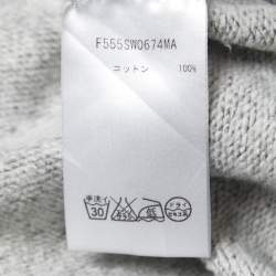 Kenzo Grey Cotton Logo Embroidered Sweatshirt M