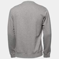Pre Owned Kenzo Grey Tiger Motif Embroidered Cotton Sweatshirt S