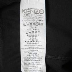 مملوكة مسبقًا سويتشيرت كينزو قطن أسود تطريز نمر مقاس كبير - لارج