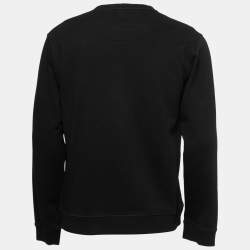 مملوكة مسبقًا سويتشيرت كينزو قطن أسود تطريز نمر مقاس كبير - لارج