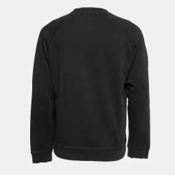 Kenzo Black Cotton Knit Tiger Embroidered Motif Sweatshirt L