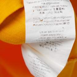 مملوكة مسبقًا Kenzo Yellow Tiger Print Cotton Crew Neck T-Shirt S