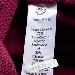 Kenzo Magenta Eiffel Tower Embroidered Cotton Crew Neck Sweatshirt L