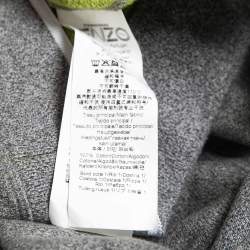 Pre Owned Kenzo Grey Cotton Knit Tiger Patch Detail Sweatshirt S