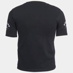 مملوكة مسبقًا Kenzo Black Eye Embroidered Cotton Crew Neck Half Sleeve T-Shirt XS