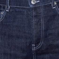 Kenzo Navy Blue Denim Logo Patch Pocket Jeans S