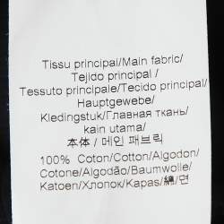 Pre Owned Kenzo Black Logo Print Cotton Knit Hoodie M