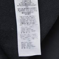 Pre Owned Kenzo Black Logo Embroidered Cotton Knit Hoodie XS