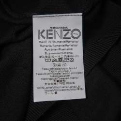مملوكة مسبقًا Kenzo Black Wool Button Front Cardigan L