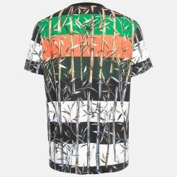 مملوكة مسبقًا Kenzo Momento No2 Multicolor Bamboo Print Cotton Crew Neck T-Shirt M