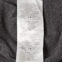 Kenzo Grey  Logo Embroidered Cotton Crew Neck Sweatshirt L