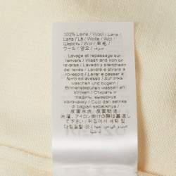 Pre Owned Kenzo Cream Tiger Patch Wool Crew Neck Sweater L