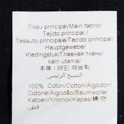 Pre Owned Kenzo Black Cotton Knit Logo Cuff Printed T-Shirt L