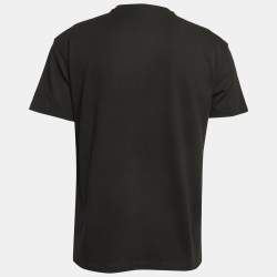 Pre Owned Kenzo Black Tiger Embroidered Cotton Short Sleeve T-Shirt M