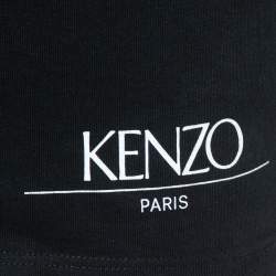 Pre Owned Kenzo Black Dragon Print Cotton Crew Neck Half Sleeve T Shirt M