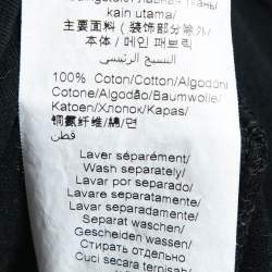 Pre Owned Kenzo Black Dragon Print Cotton Crew Neck Half Sleeve T Shirt M