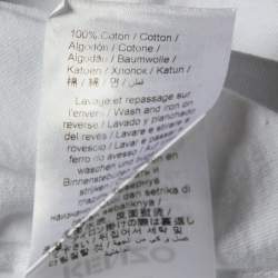Pre Owned Kenzo White Logo Printed Cotton Knit T-Shirt S