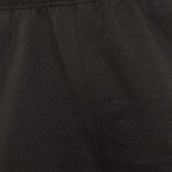 Pre Owned Kenzo Black Cotton Logo Patch Drawstring Joggers S