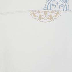 Pre Owned Kenzo White Logo Print Cotton Oversized T-Shirt M