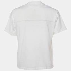 Pre Owned Kenzo White Logo Print Cotton Oversized T-Shirt M