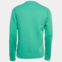 Pre Owned Kenzo Green Tiger Embroidered Cotton Crew Neck Sweatshirt M
