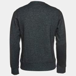 Pre Owned Kenzo Navy Blue Logo Embroidered Cotton Crewneck Sweatshirt M