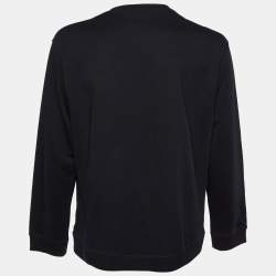 مملوكة مسبقًا Kenzo Black Cotton Tiger Embroidered Sweatshirt XXL