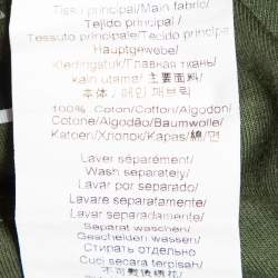 Pre Owned Kenzo Dark Green Geometric Tiger Print Crew Neck T-Shirt L