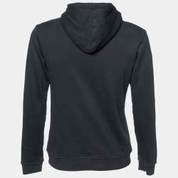 Pre Owned Kenzo Black Tiger Embroidered Cotton Hooded Sweatshirt S