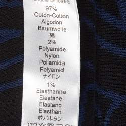 مملوكة مسبقًا Kenzo Navy Blue Logo Intarsia Knit Crew Neck Sweatshirt M