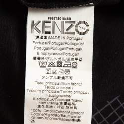 Kenzo Black ‘i Love You' Fan Sign Cotton Crew Neck T-shirt XS