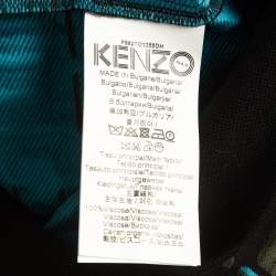 Pre Owned Kenzo Grey Monogram Jacquard Crew Neck Sweatshirt S