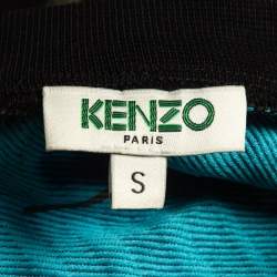 Pre Owned Kenzo Grey Monogram Jacquard Crew Neck Sweatshirt S