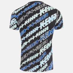 Pre Owned Kenzo Black Logo Graphic Print Cotton Crew Neck T-Shirt XS