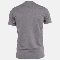 Pre Owned تي شيرت كينزو جيرسيه قطن طباعة ملانغ رمادي مقاس صغير