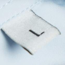 Pre Owned Kenzo Blue Print Back Cotton Button Front Shirt L