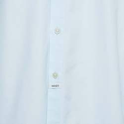 Pre Owned Kenzo Blue Print Back Cotton Button Front Shirt L