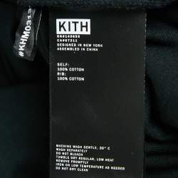 Kith Black Logo Print Cotton Crew Neck Sweatshirt XXL