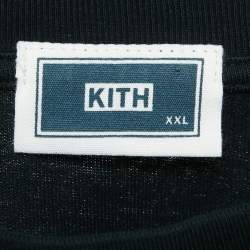 Kith Black Logo Print Cotton Crew Neck Sweatshirt XXL