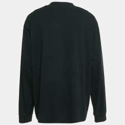Kith Black Logo Print Cotton Crew Neck Sweatshirt XXL