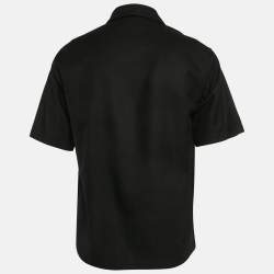 مملوكة مسبقًا Kith Black Silk & Cotton Thompson Crossover Shirt S