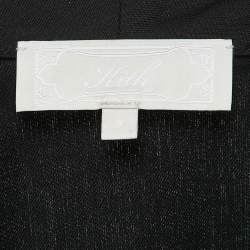 مملوكة مسبقًا Kith Black Silk & Cotton Thompson Crossover Shirt S